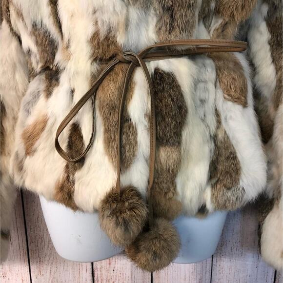WILSONS LEATHER RABBIT FUR JACKET M - Picture 9 of 13